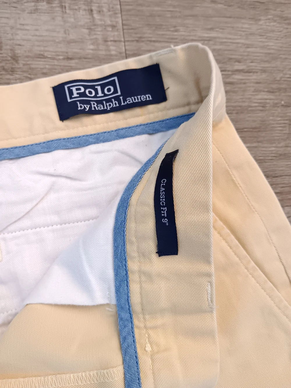 Vintage Polo Ralph Lauren Pale Yellow Flat-Front Shorts Men's Size 32